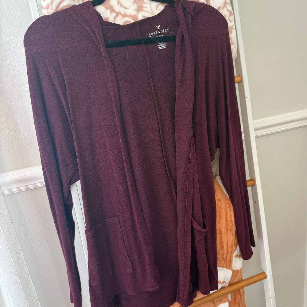 American Eagle Hooded Cardigan